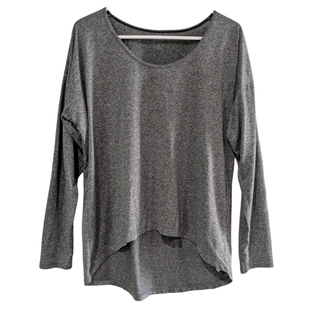 C9 Champion Women's Scoop Neck Asymmetrical Workout Top, Gray, Size Small